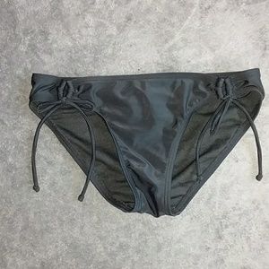 Solid Black Bikini Bottoms W/Bow Ties on Side